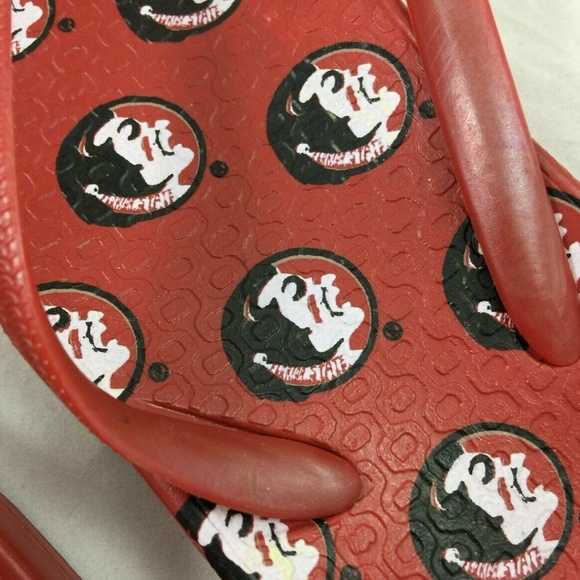 Florida State Seminoles Flip Flops Womens 7 New - Picture 2 of 6